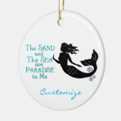 Zand en Zee Beach Mermaid Thunder_Cove Keramisch Ornament (Links)