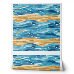 Zand en Zee betegelde oceaan Decor Behang
