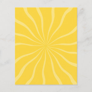 ZAND EN ZEE BRIGHT YELLOW SUNSHINE SUN RAYS SUMME FLYER