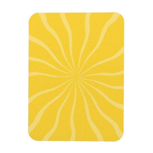 ZAND EN ZEE BRIGHT YELLOW SUNSHINE SUN RAYS SUMME MAGNEET (Verticaal)