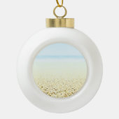 Zand en Zee Calm Coastal Keramische Bal Ornament (Voorkant)