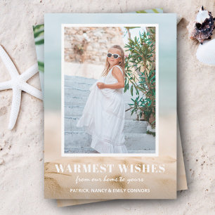 Zand en Zee Foto Kerstmis Feestdagenkaart