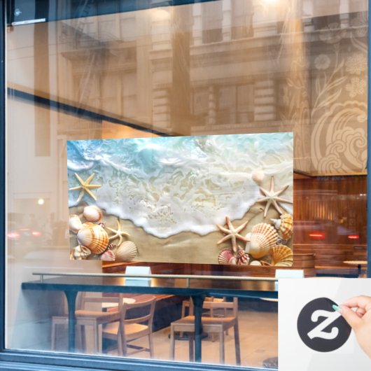 Zand en Zee Raamsticker (Cafe Raam)