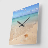 Zand en Zee Vierkante Klok (Hoek)