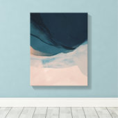 Zand- en Zee Waterverf Basis-decor Canvas Afdruk (Insitu (Houten vloer))