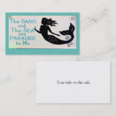 Zand en zee zeemeerminnend visitekaartje (Voorkant / Achterkant)