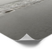 Zand en Zee (zwart en wit) Poster (Hoek)