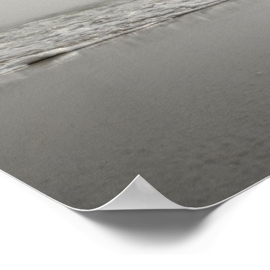 Zand en Zee (zwart en wit) Poster (Hoek)