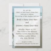 Zand Harten Initialen, Strand Bestemming Bruiloft Kaart (Achterkant)