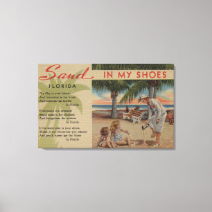 Zand in mijn schoenen en Florida PoemFlorida Canvas Afdruk