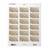 Zand met schalen en stangen. Beach-samenstelling Etiket (Full Sheet)