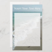 Zand schrijft op de beach, ik hou van je briefpapier (Voorkant / Achterkant)