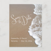 Zand & Schuim Strand Bruiloft Save the Date 2b Aankondigingskaart (Voorkant)
