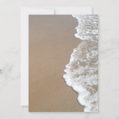 Zand & Schuim Strand Foto & Typografie Bruiloft 2b Kaart (Achterkant)