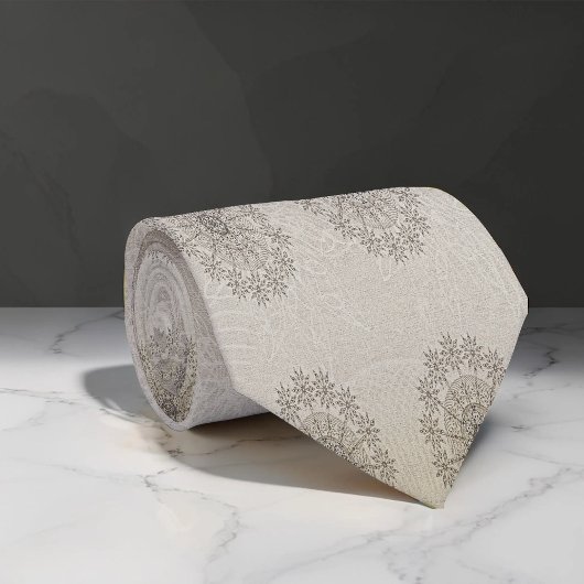 Zand-strand bloementextiel patroon kunst stropdas