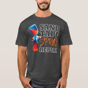 Zand Tape Spray Herhaal Auto Painter T-shirt