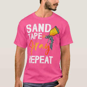 Zand Tape Spray Herhaal Voertuig Spray Paint  T-shirt
