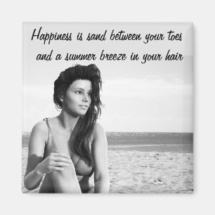 Zand tussen Uw Toes Citaat Magnet Magneet