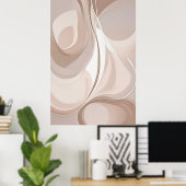 "Zand van Synthese" | Beige Abstracte kunst Poster (Thuiskantoor)