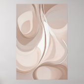"Zand van Synthese" | Beige Abstracte kunst Poster (Voorkant)