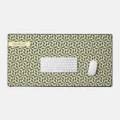 Zandbloem geometrisch ontwerp bureaumat (Keyboard & Muis)