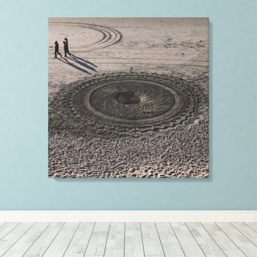 Zandcirkel Canvas #4 (Insitu (Houten vloer))