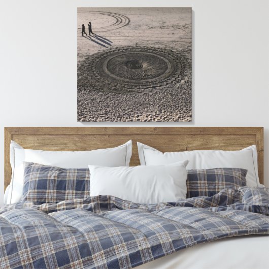 Zandcirkel Canvas #4 (Insitu (Slaapkamer))