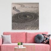 Zandcirkel Canvas #4 Afdruk (Insitu (Woonkamer))