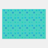 Zanddollar blauw inpakpapier vel (Voorkant 3)