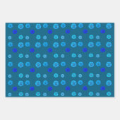 Zanddollar blauw inpakpapier vel (Voorkant)