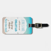 Zanddollar door het Zee Sla de datum op Bagagelabel (Voorkant horizontaal)