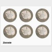 Zanddollar (Echinarachnius parma) Ronde Sticker (Vel)