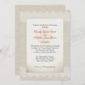 Zanddollar en burlap zigzag kaart (Voorkant / Achterkant)