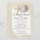 Zanddollar en ivoren kant Vrijgezellenfeest Kaart (Voorkant / Achterkant)