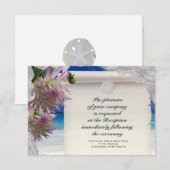 Zanddollar- en lace-kaart voor Tropische Ontvangst Informatiekaartje (Voorkant / Achterkant)