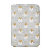 Zanddollar en zeeduivel op achtergrond badmat (Voorkant Verticaal)