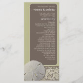 Zanddollar Kant, Strand Bruiloft Programma (Voorkant)