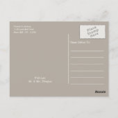 Zanddollar, Ocean Blue Beach Bruiloft Dank u Briefkaart (Achterkant)