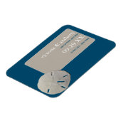 Zanddollar Ocean Blue Beach Bruiloft Save the Date Magneet (Linkerzijde)