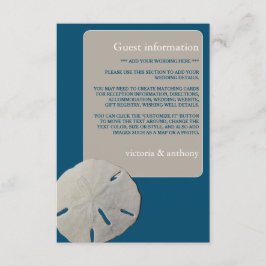 Zanddollar, Ocean Blue Beach Trouwdetail Informatiekaartje