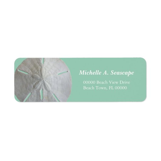 Zanddollar op Jade Etiket (Voorkant)