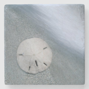 Zanddollar op strand Sanibel Island, Florida Stenen Onderzetter