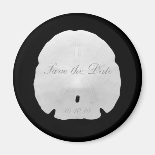 Zanddollar Save the Date Magnet Magneet (Voorkant)