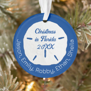 Zanddollar Tropische Kerstvakantie Marine Ornament