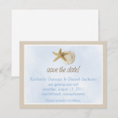 Zanddollar & Zeester Save the Date (Voorkant / Achterkant)