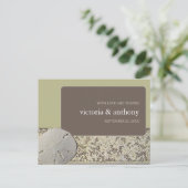 Zanddollarkant, Strand Bruiloft Dank u Briefkaart (Staand voorkant)