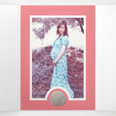 Zanddollars & Jute, Baby Strandfeest Suite Drieluik Uitnodiging (Binnenkant midden)