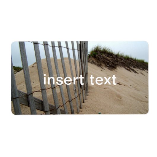 Zandduin Beach Fence Etiket (Voorkant)
