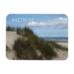 Zandduin, Gras, Noordzeestrand, Baltrum eiland  Magneet