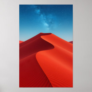 Zandduin in de woestijn poster